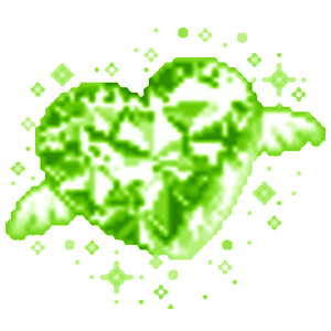 Gif animé coeur vert